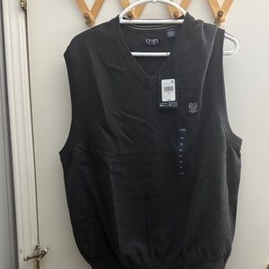 Chaps Charcoal Sleeveless Vest